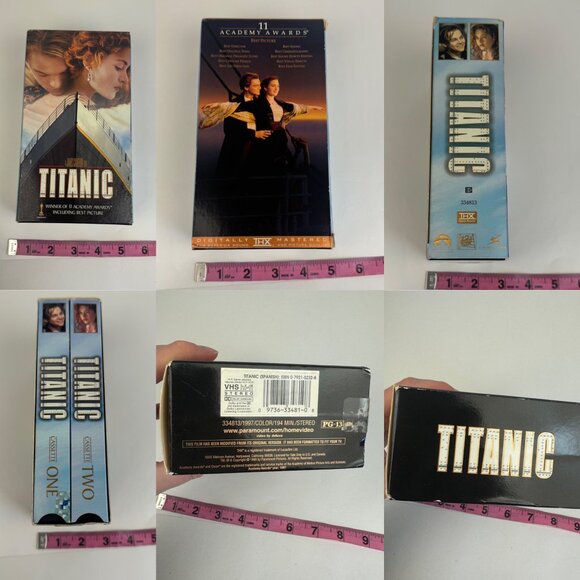 Vtg Titanic Movie‎ VHS Tape Box Set w CD Soundtrack w Collectible Poster from CD - Picture 6 of 10